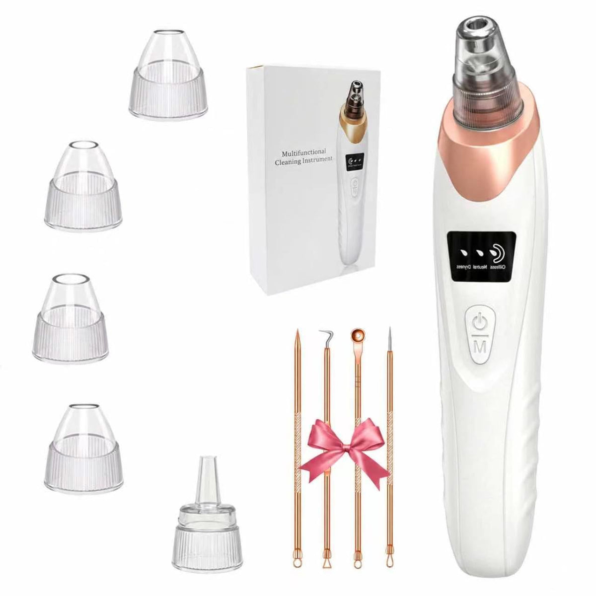 2026 Pore Vacuum, Rechargeable Blackhead Remover Vacuum Skincare - White