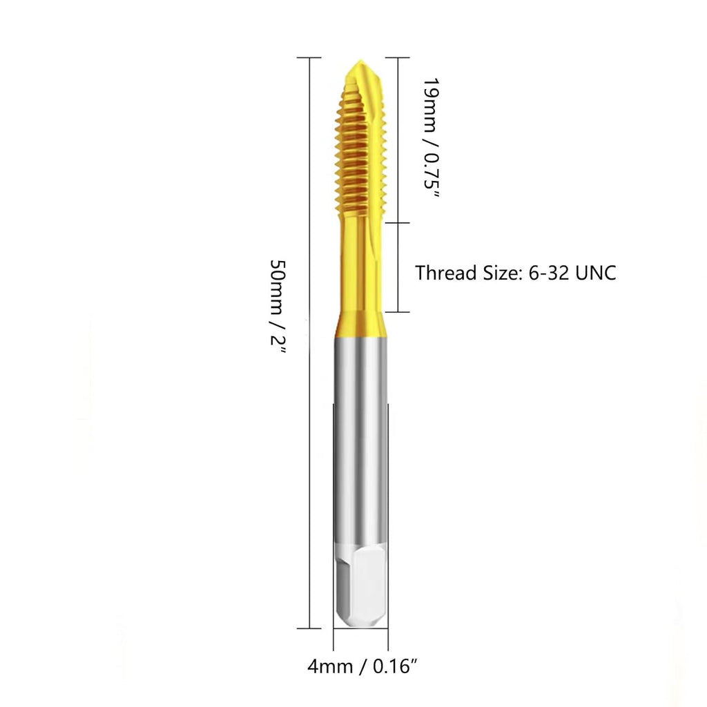 6-32 UNC Spiral Point Threading Taps, Screw Thread Tapping Tool