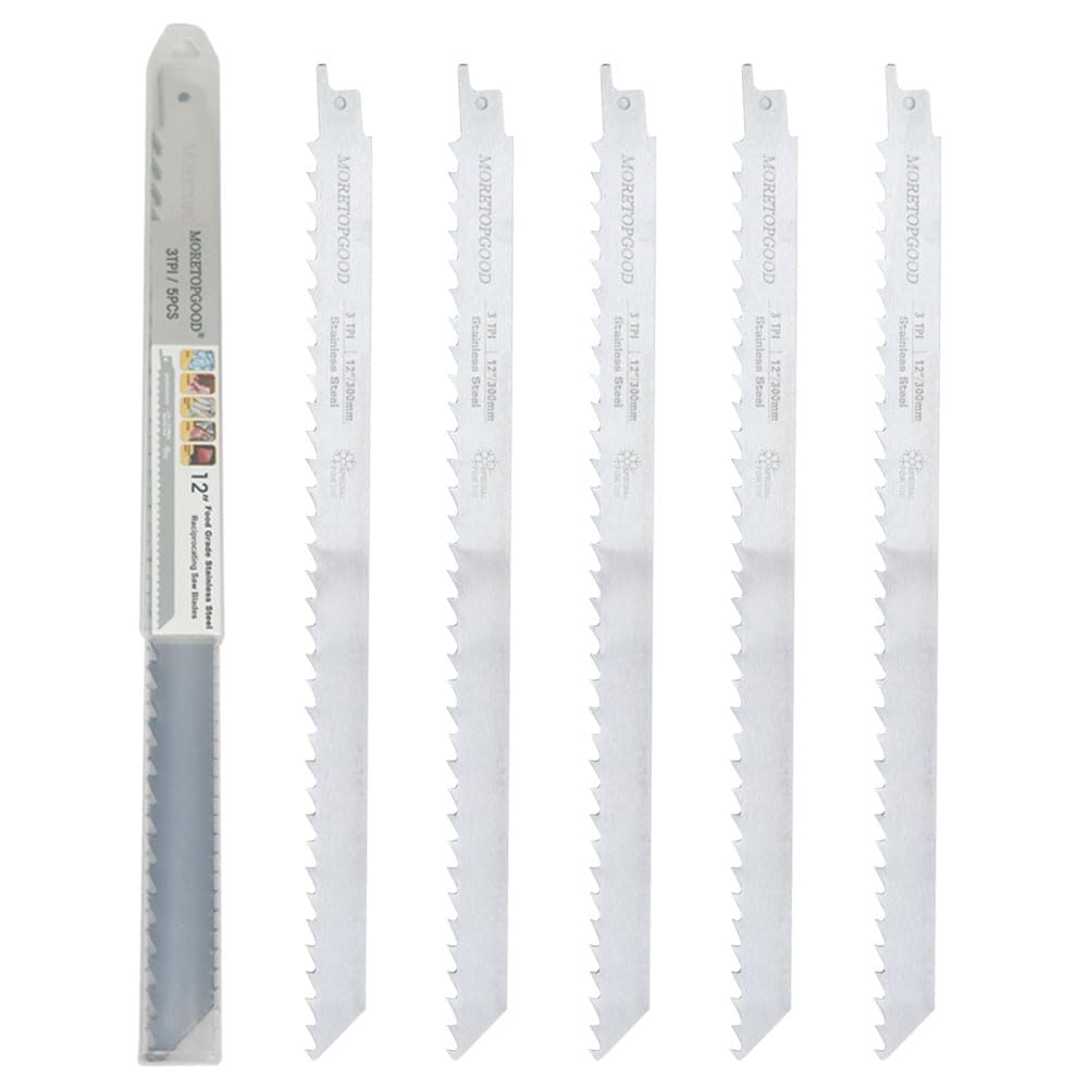 MORETOPGOOD 12 Inch Stainless Steel Reciprocating Saw Blades