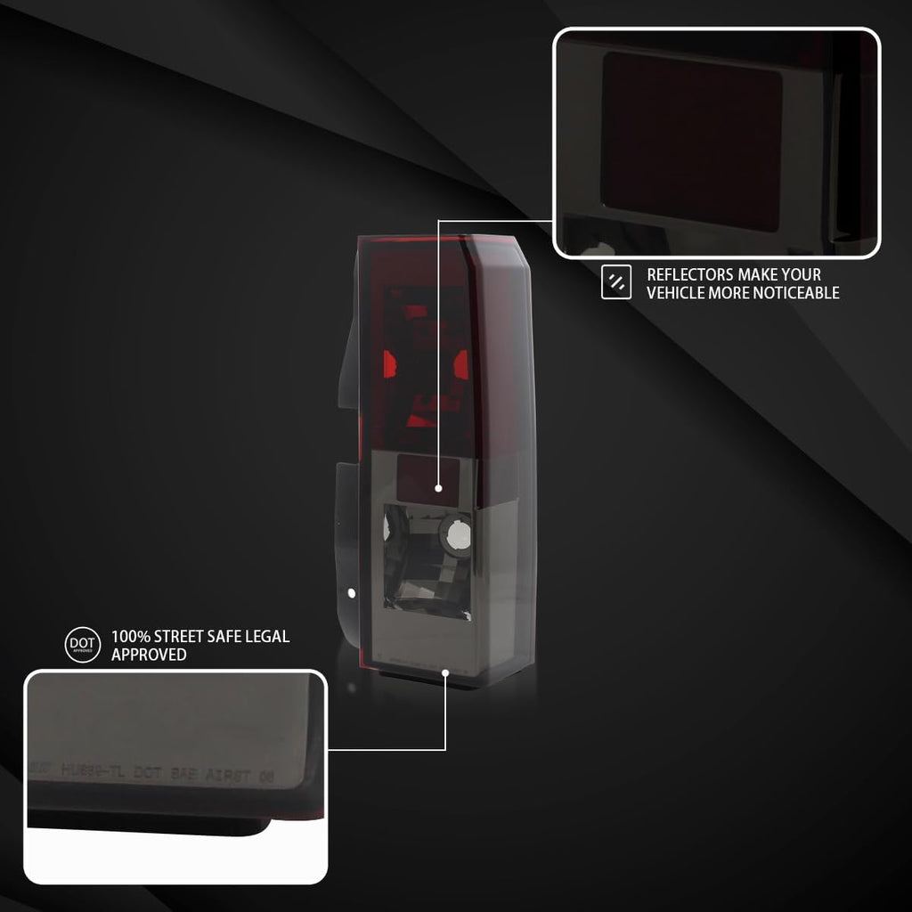 Autozensation Tail Lights For 2005-2010 Hummer H3 Red