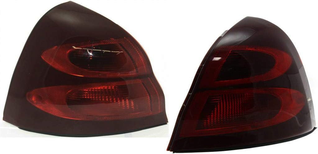 KarParts360 For 2004 2005 2006 2007 2008 Pontiac Grand Prix Tail Light Assembly Pair Driver and Passenger Side w/Bulbs For GM2800176 GM2801176 | 15282264, 25851406