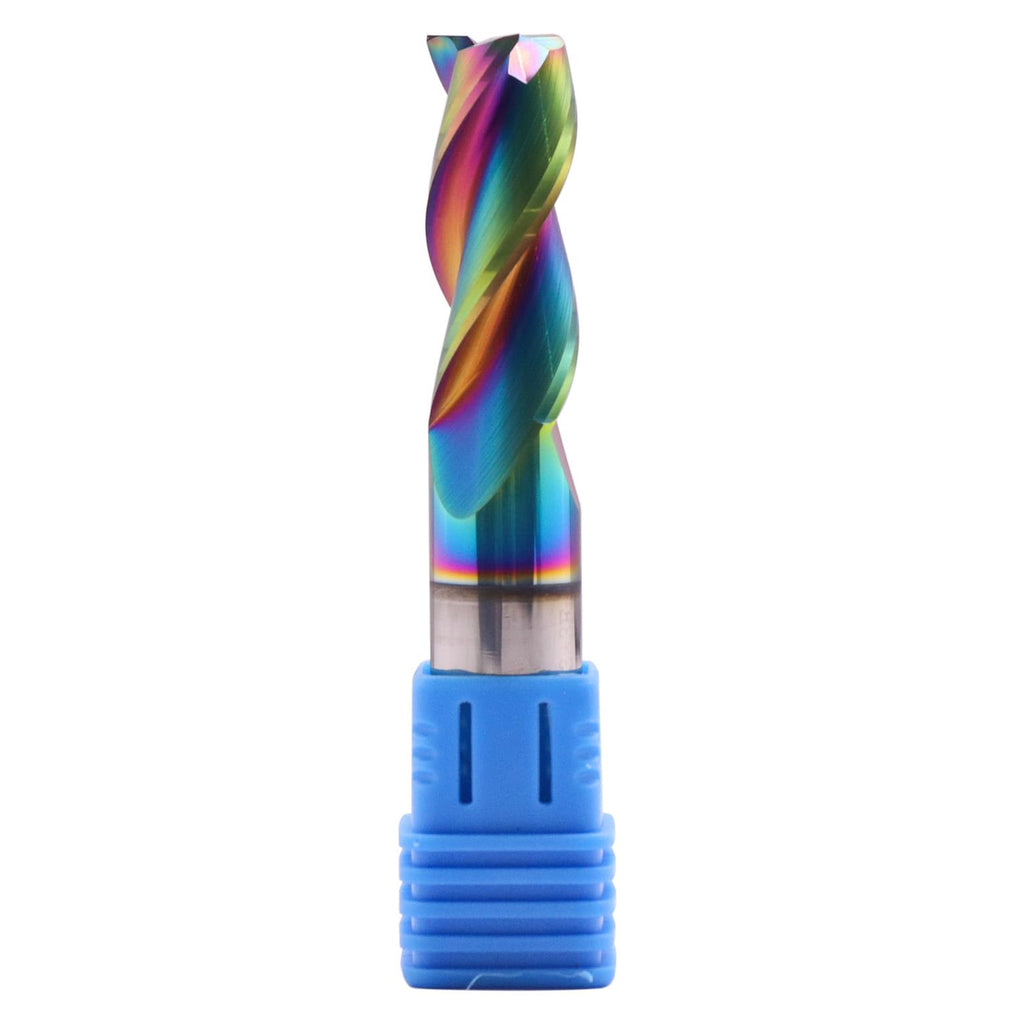 1/2" 3 Flute Solid Carbide Square End Mill for Aluminum, DLC Coated