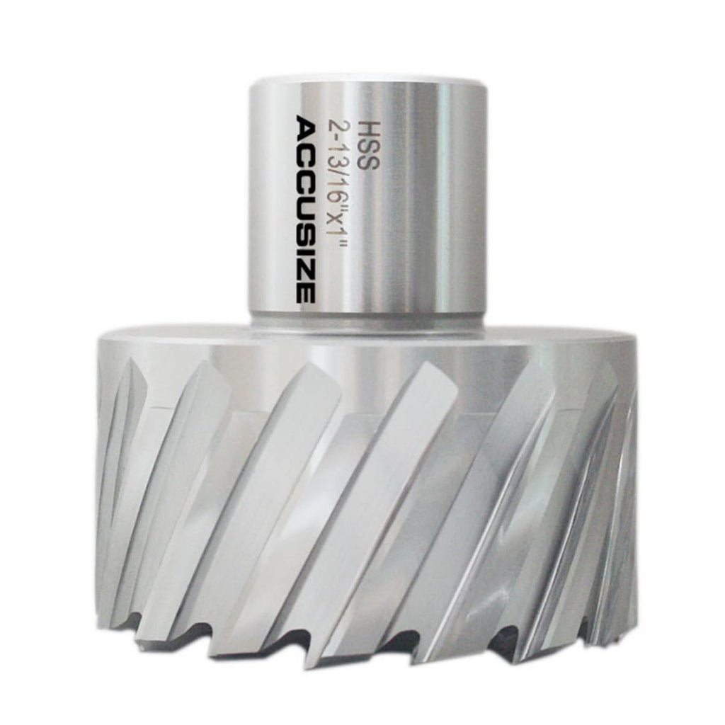 Accusize HSS Annular Cutter 2-13/16 x 1 in Cutting Depth, 1-1/4" Weldon Shk