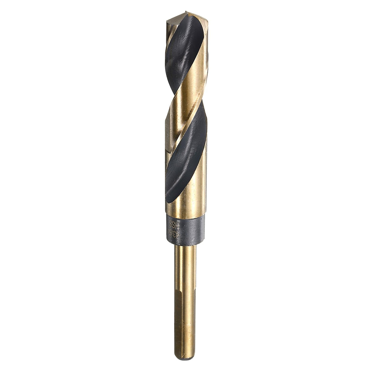 HARFINGTON Twist Drill Bit 43/64" Dia High-Speed Steel 4341 Metric Drill Bits 5.9" Overall Length with Black & Gold Oxide Coating for Drilling Hard Metals, Stainless Steel, Alloy Steel