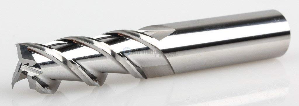 YG-1 28565 Carbide Alu-Power End Mill, 3 Flute, 45 Degree Helix, Regular Length, Square, Uncoated Finish, 2" Length, 3/16"