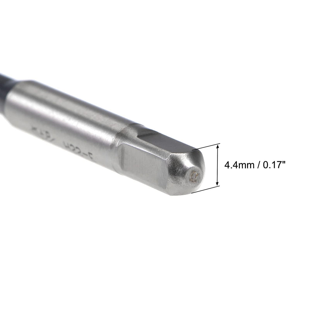 Boxonly Spiral Flute Thread Tap M5 x 0.8mm, for Processing Blind Holes and Sticky Materials, HSS Nitriding Coated, H2 Tolerance, Metric Machine Threading Tap Screw Thread Tapping Tool, 2pcs