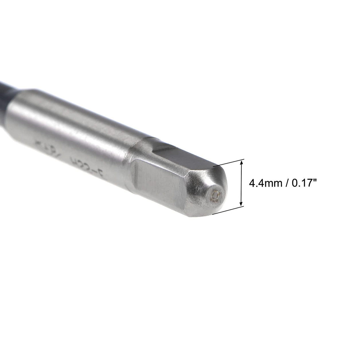Boxonly Spiral Flute Thread Tap M5 x 0.8mm, for Processing Blind Holes and Sticky Materials, HSS Nitriding Coated, H2 Tolerance, Metric Machine Threading Tap Screw Thread Tapping Tool, 2pcs