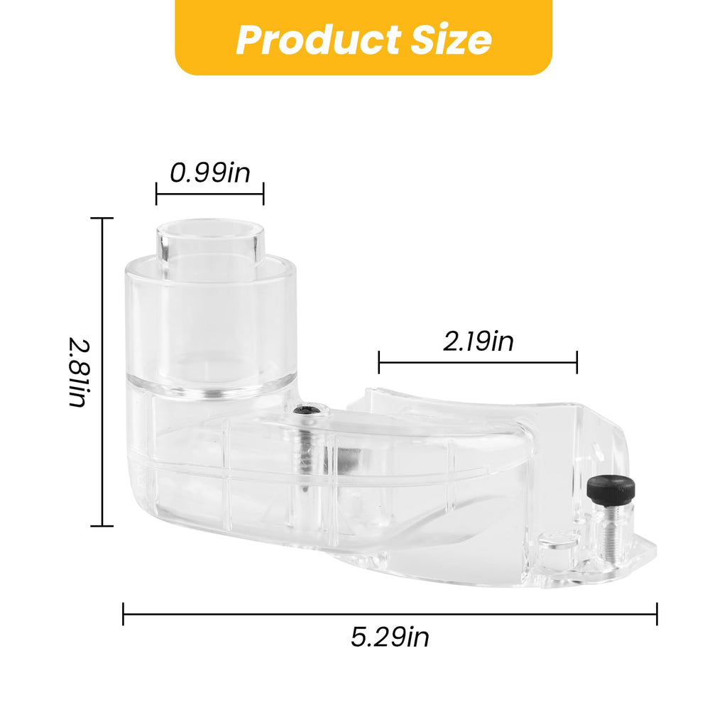 DNP615 for DEWALT Router Dust Collection Adapter for Fixed Base Routers