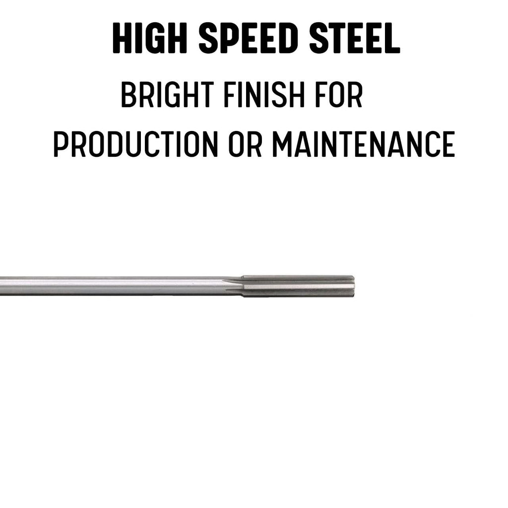 Drill America - DWRRSP1/2 1/2" High Speed Steel Straight Shank Spiral Flute Chucking Reamer, DWR Series