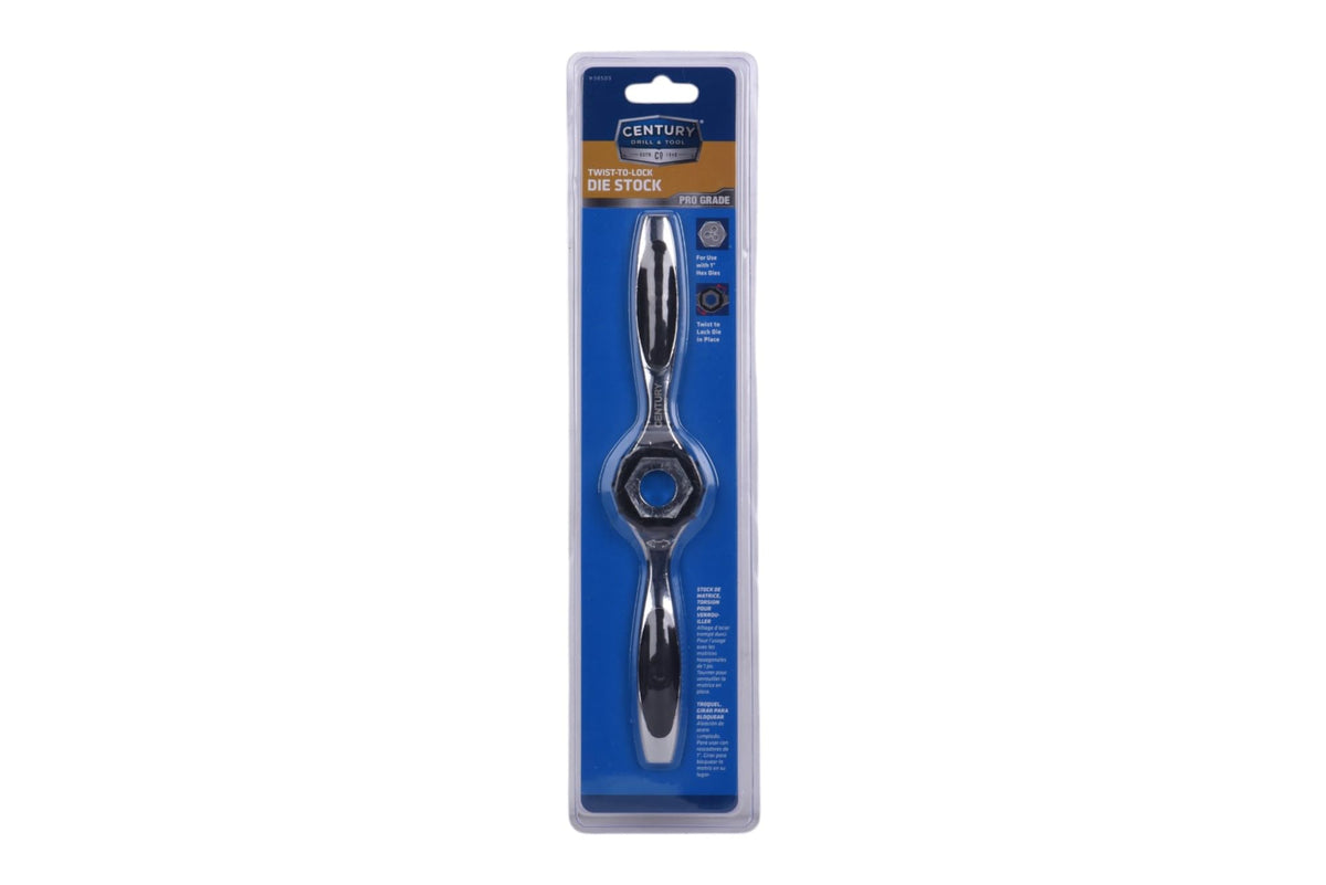 Century Drill & Tool 98509 Twist-To-Lock Die Stock, 1"