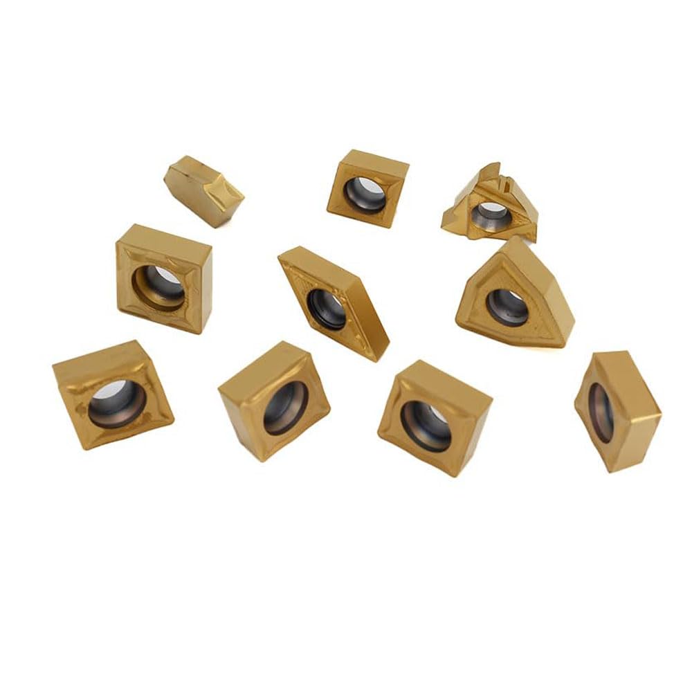 Carbide Turning Inserts OSCARBIDE 10 Pieces/Pack,CCMT09T304,16ER AG60,GTN-4,CCMT120408,SCMT120408,WCMT080412,DCMT11T304 for 1"Shank Indexable Lathe Turning Tool Holder Insert Replacement