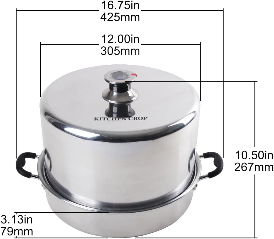 Steam Canner with Temperature Indicator (Stainless Steel Steam Canner)