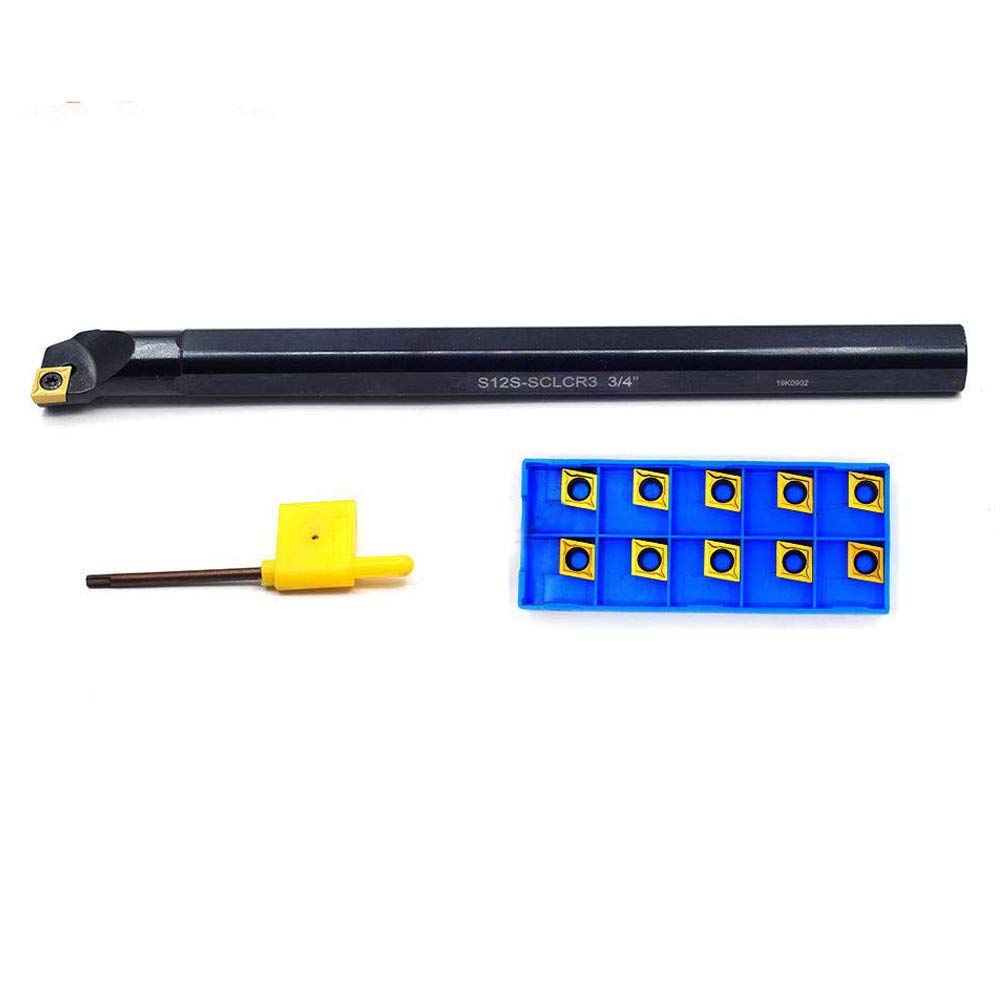 OSCARBIDE 3/4" x 10" Indexable Boring Bar with 10 pcs Insert,Right-Hand