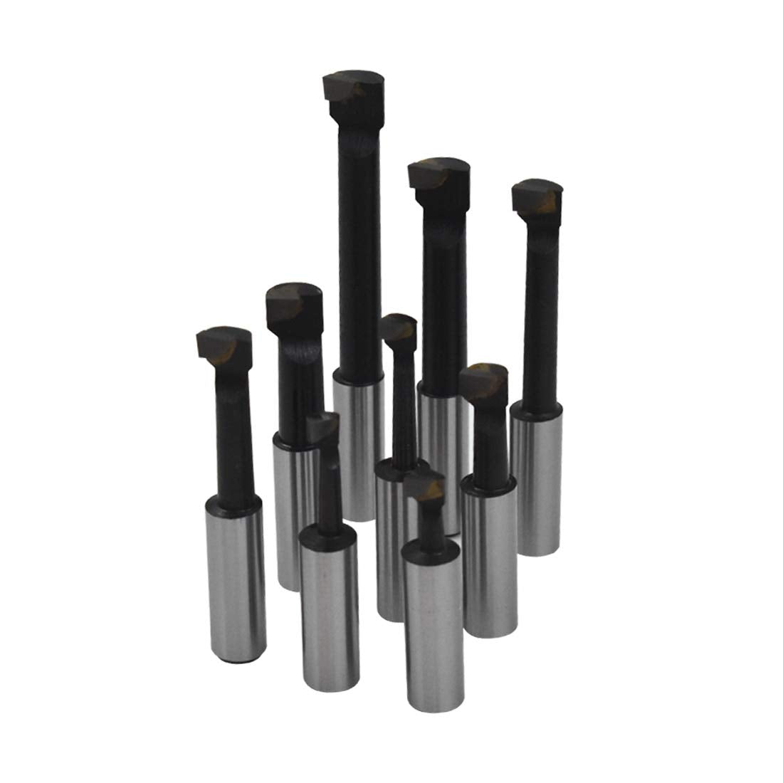 1/2 Boring Bar Set C6 9 Pcs Carbide Tipped Bars 3/4 Shank Lathe Tool