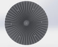 Plate for Open-Segmented Woodturning, Wedgie Included! Multiple Sizes and Segment Counts Available! (11.75IN 48SEG 2GAP)
