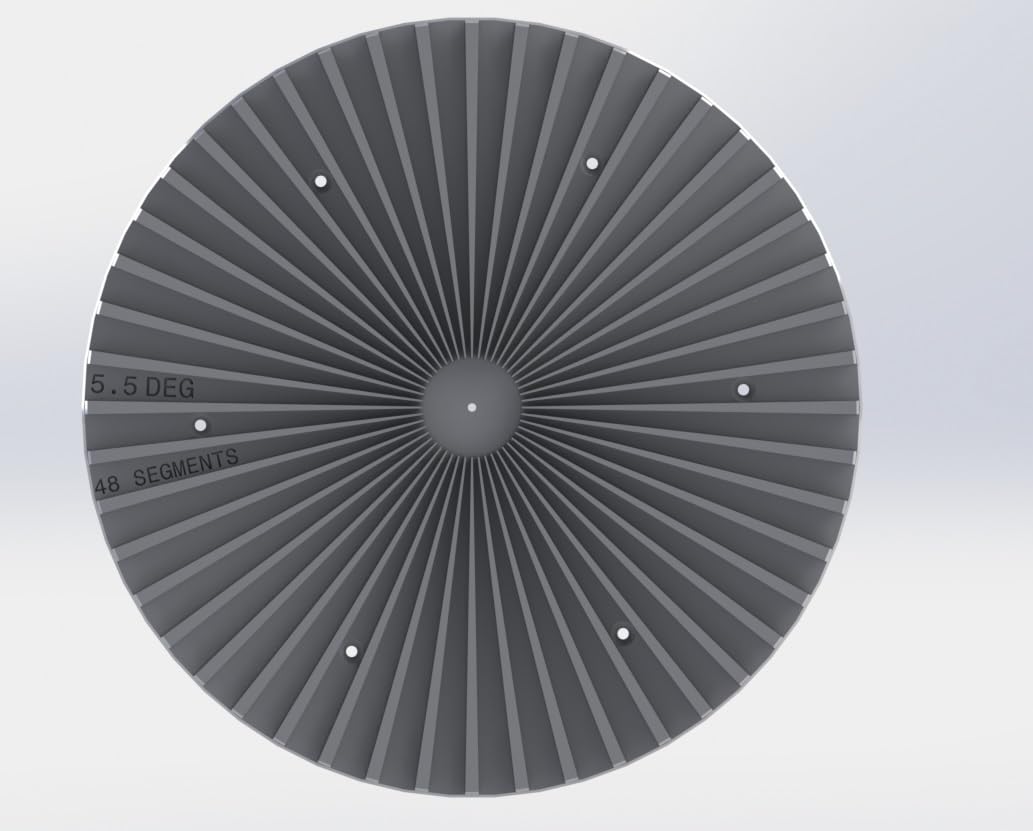 Plate for Open-Segmented Woodturning, Wedgie Included! Multiple Sizes and Segment Counts Available! (11.75IN 48SEG 2GAP)