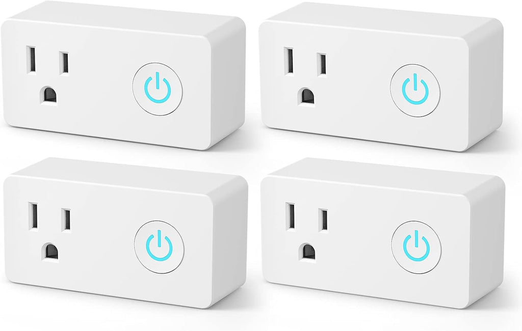 WiFi Heavy Duty Smart Plug Outlet, Work with Smart Life, 2.4G Only | 4 Pack, No Hub Required with Timer Function