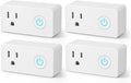 WiFi Heavy Duty Smart Plug Outlet, Work with Smart Life, 2.4G Only | 4 Pack, No Hub Required with Timer Function