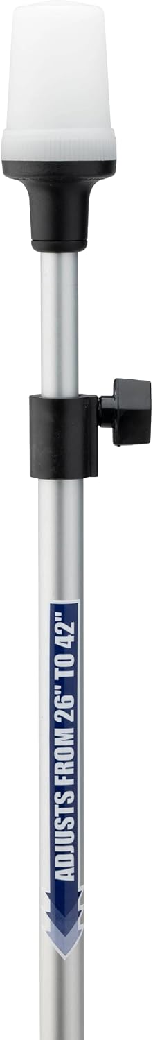 attwood LightArmor LED All-Round Telescoping Pole Boat Navigation Light 30"-48"