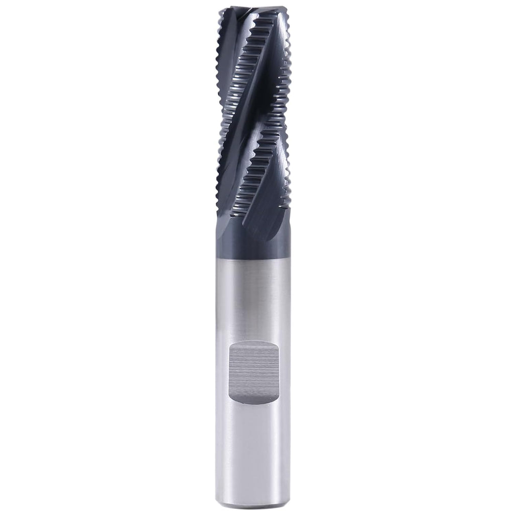 Accusize Industrial Tools Stadard Tooth M42 8% Cobalt Tialn Roughing End Mill, 1/2'' by 1/2'' by 1-1/4'' Flt Length, 1102-0012