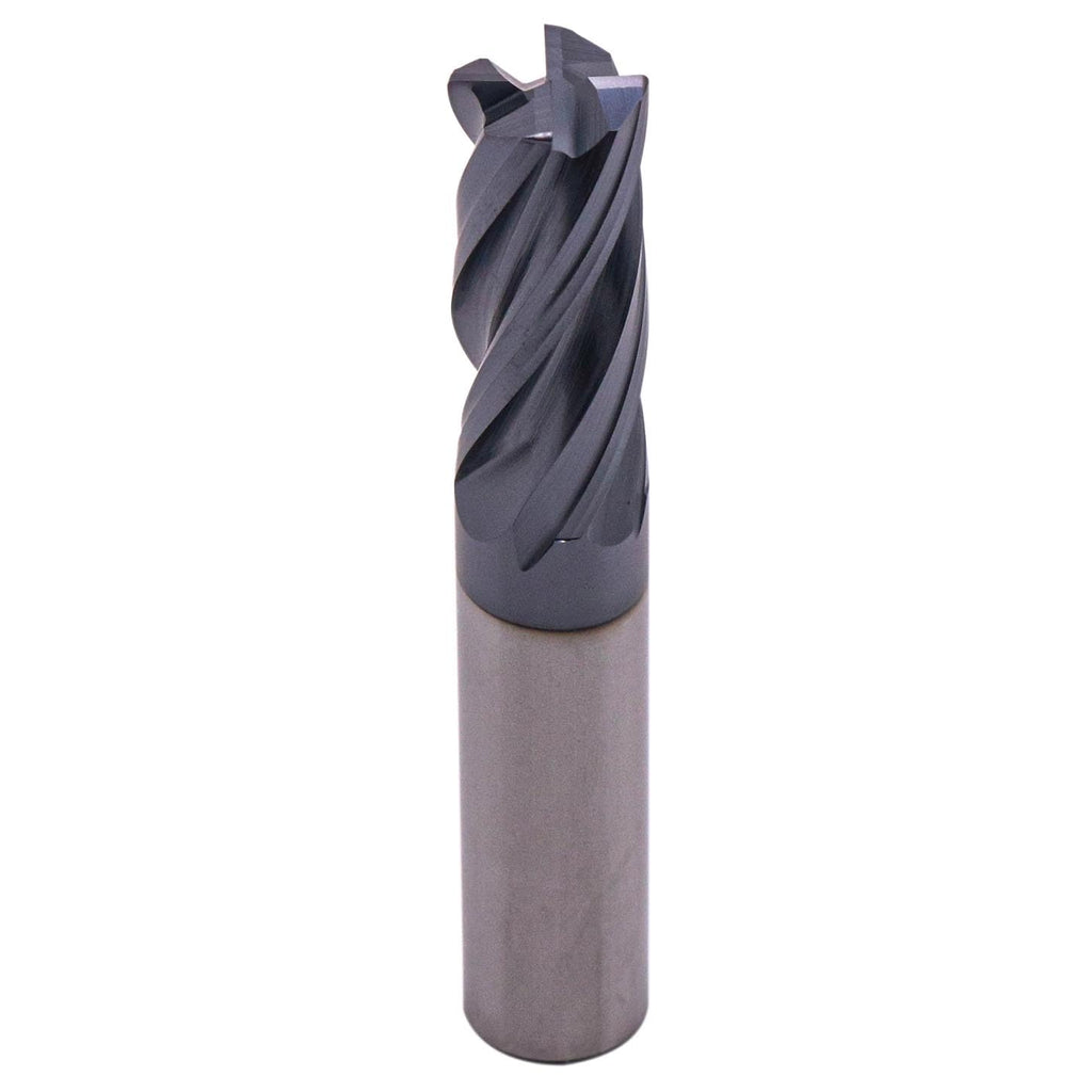 1/2" 4 Flute Solid Carbide End Mill, 0.015" Corner Radius, AlTiN Coated