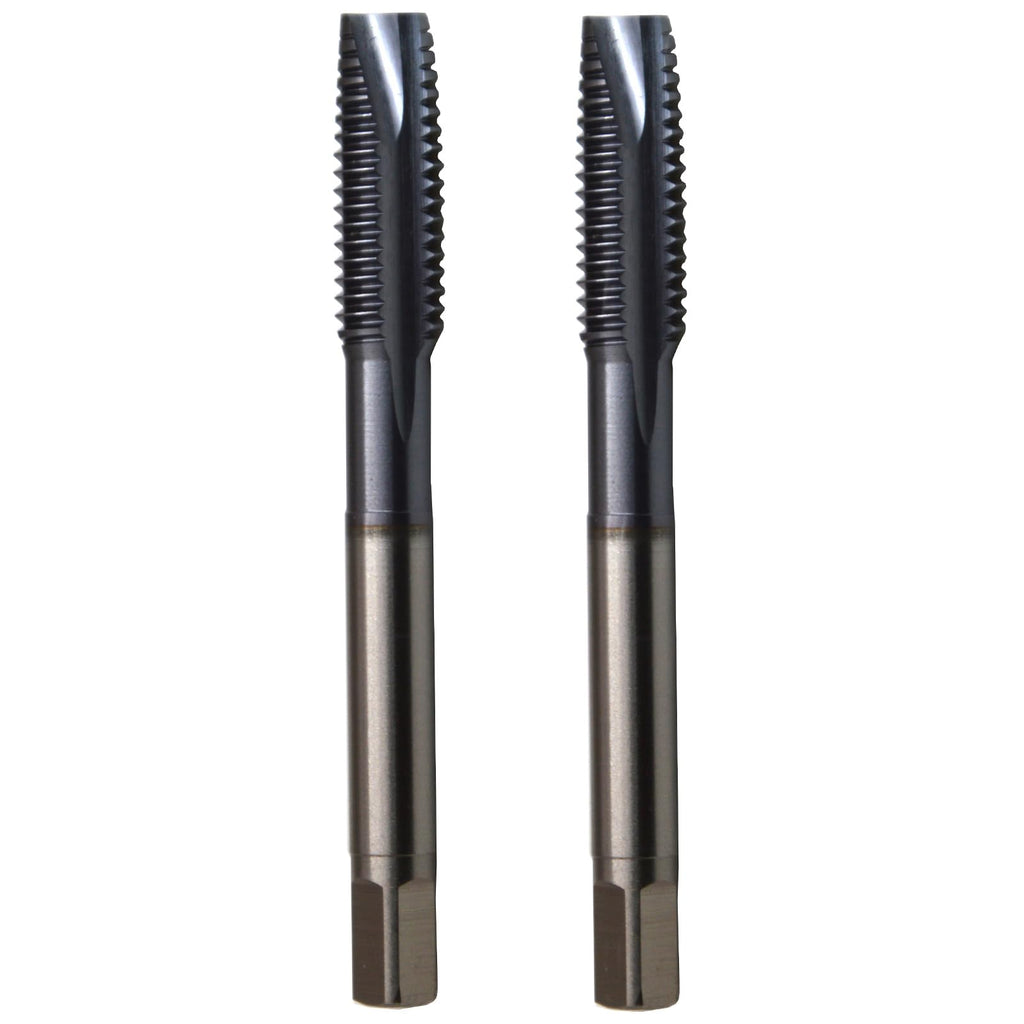 WKSTOOL 12-28 UNF P4 2pcs/Set TiCN Coated Precision Spiral Pointed Taps High-Speed Steel Cobalt Threading Chips from Tools for Hard Steel Through Tapping Hole
