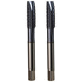 WKSTOOL 12-28 UNF P4 2pcs/Set TiCN Coated Precision Spiral Pointed Taps High-Speed Steel Cobalt Threading Chips from Tools for Hard Steel Through Tapping Hole