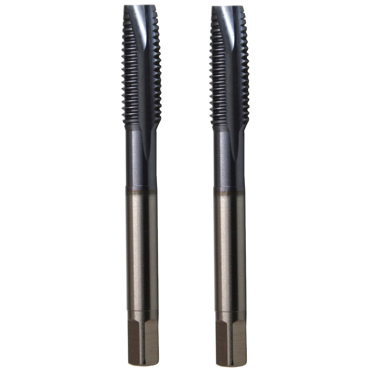 WKSTOOL 12-28 UNF P4 2pcs/Set TiCN Coated Precision Spiral Pointed Taps High-Speed Steel Cobalt Threading Chips from Tools for Hard Steel Through Tapping Hole