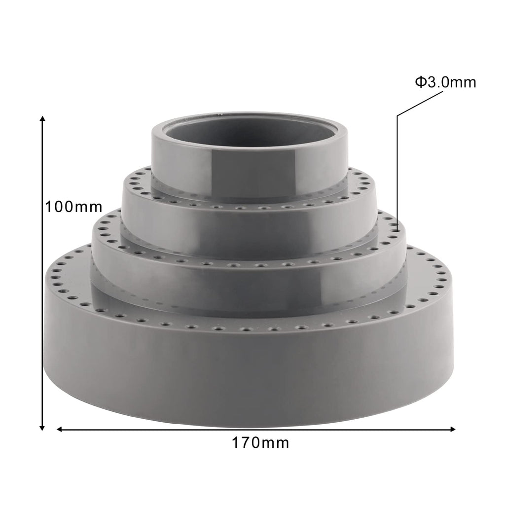 DZQ 360 Degree Rotating Bur Holder 116 Holes 1/8" Diameter Gray