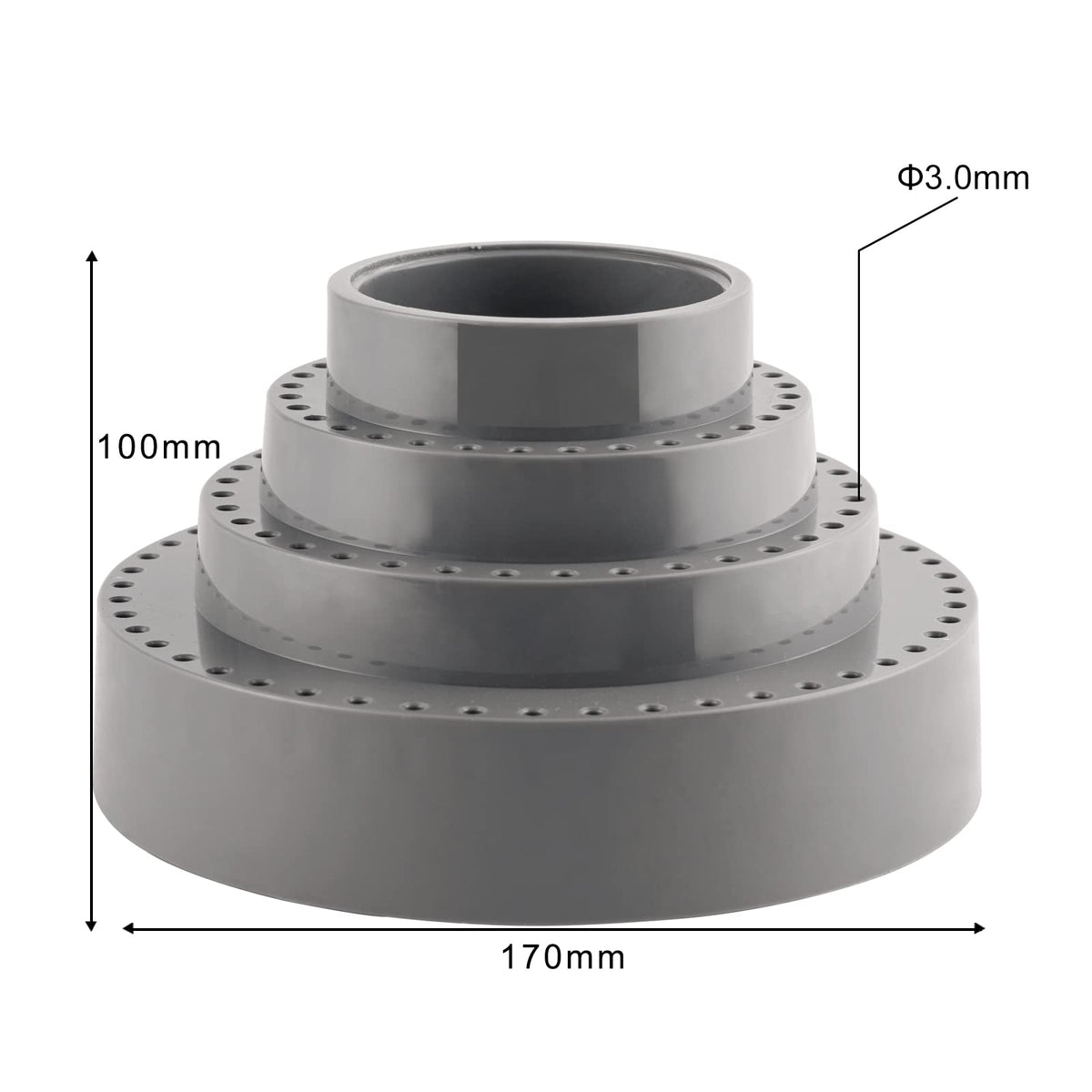 DZQ 360 Degree Rotating Bur Holder 116 Holes 1/8" Diameter Gray