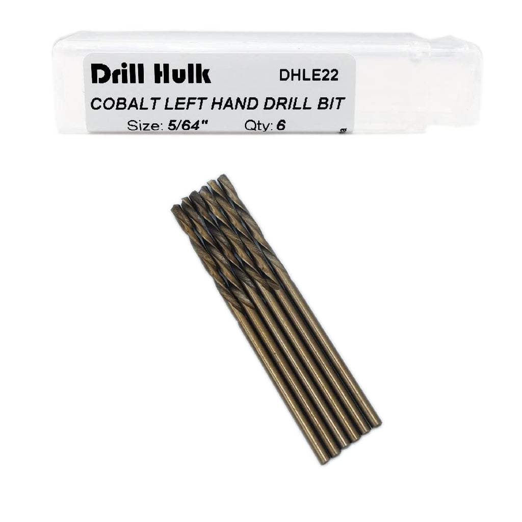 5/64-Inch Cobalt Steel M35 Left Hand Drill Bit, Pack of 6
