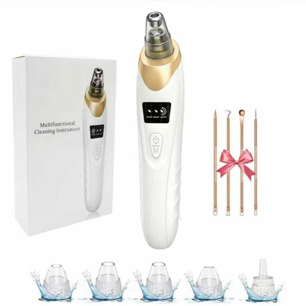 2026 Blackhead Remover Vacuum USB Pore Vacuum with 5 Suction Heads-Khaki