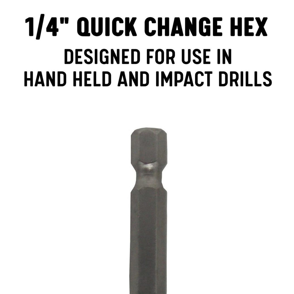 Drill America 3/8" Cobalt Stepped Point Drill Bit with Quick Change Hex Shank