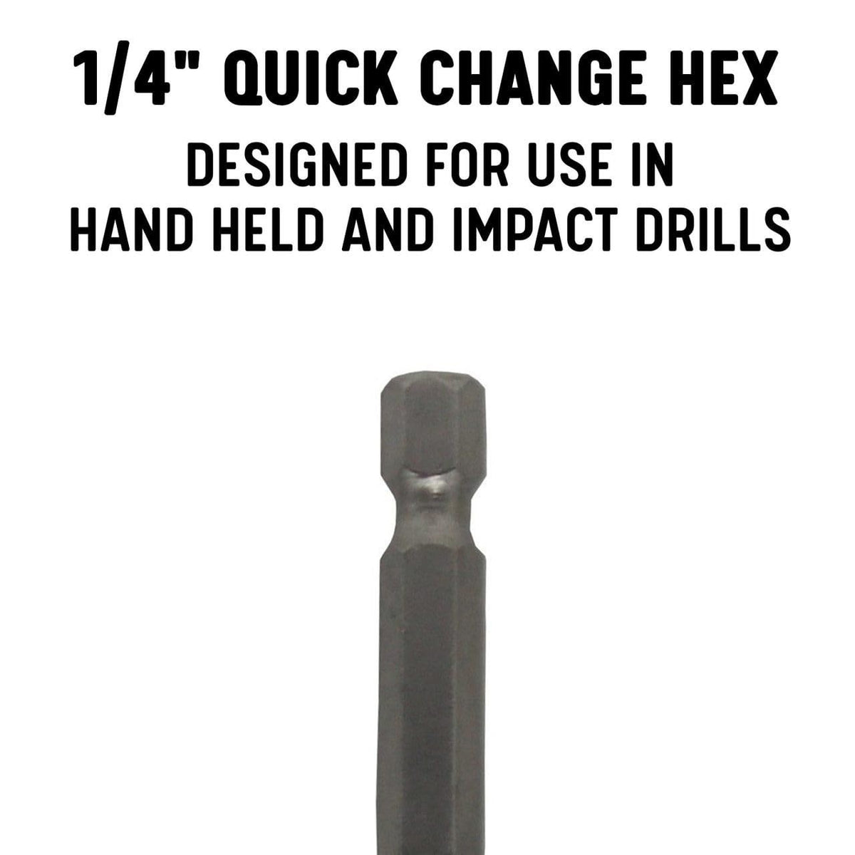 Drill America 3/8" Cobalt Stepped Point Drill Bit with Quick Change Hex Shank