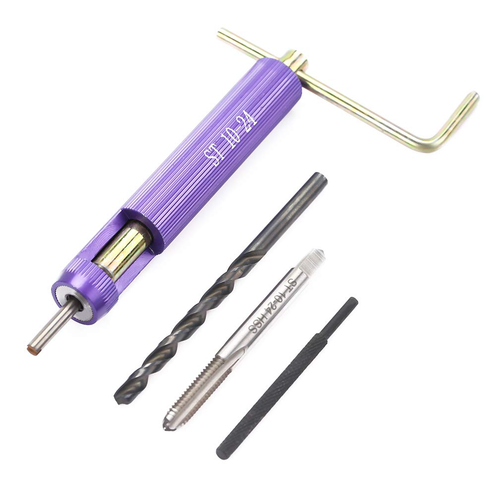 Thread Repair Insert Kit 50Pcs M10-24 x 1.5D Helical Coil Type for Restoring Damaged Threads