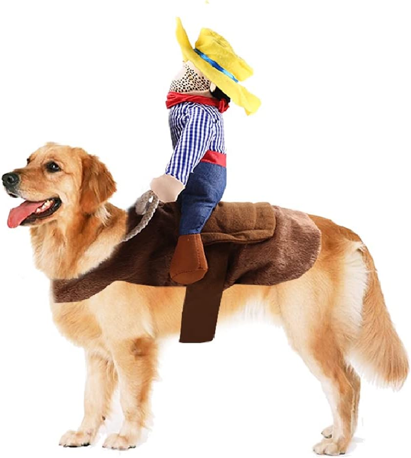 Halloween Cowboy Dog Costume Cosplay Apparel Riders Clothing | cat apparel
