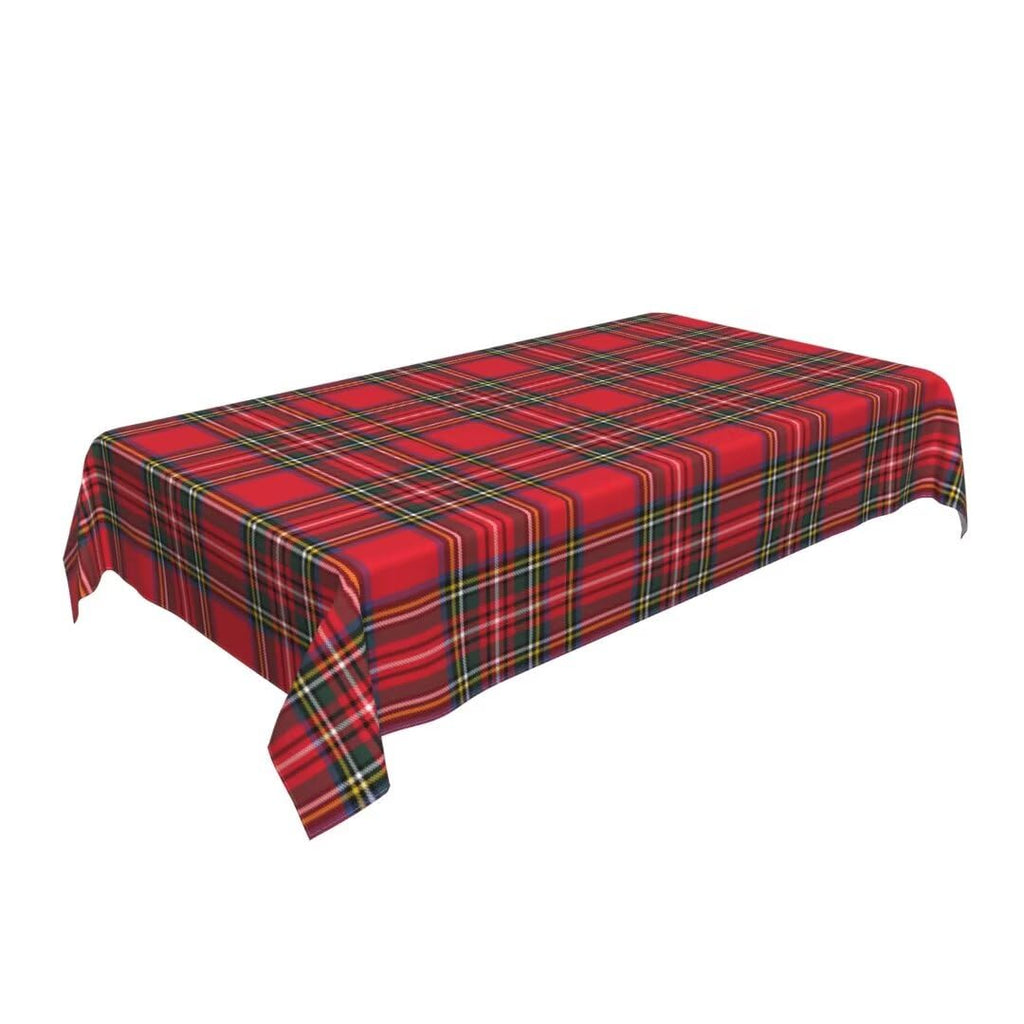 Christmas Tablecloth 60 x 84 Inch Rectangle Red Green Buffalo Plaid Tablecloth Dust-Proof Wrinkle Resistant Rustic