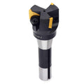 OSCARBIDE Indexable End Mill,R8 Shank,TP43,2" Cutting Depth,3 Flutes