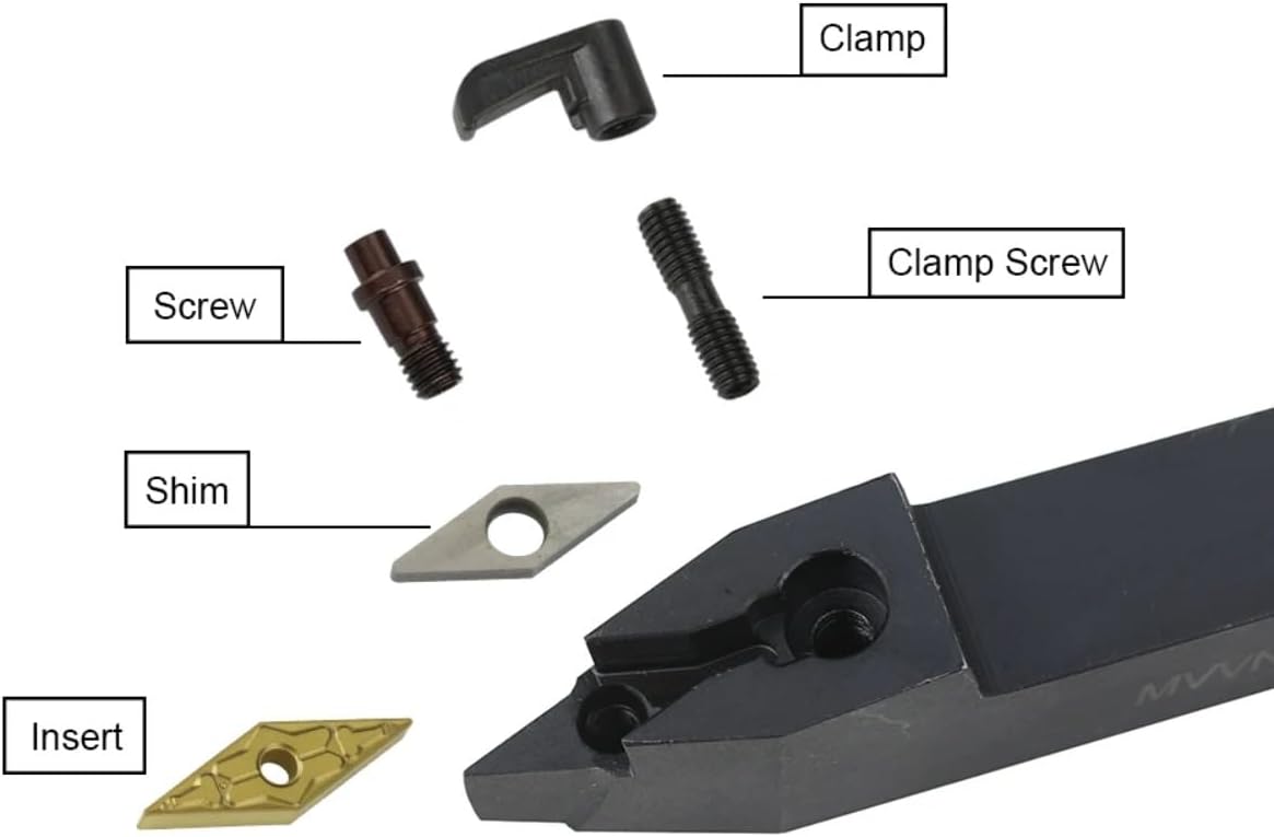 MVVNN External Turning Tool Holder Cutting Carbide (MVVNN2020K16+1pc blade)