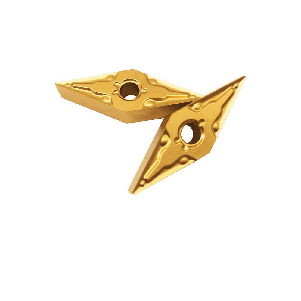Carbide Turning Inserts VNMG331 VNMG332 CNC Cutting Tools for machining Steel parts/stainless steel (VNMG331–MA Gold)
