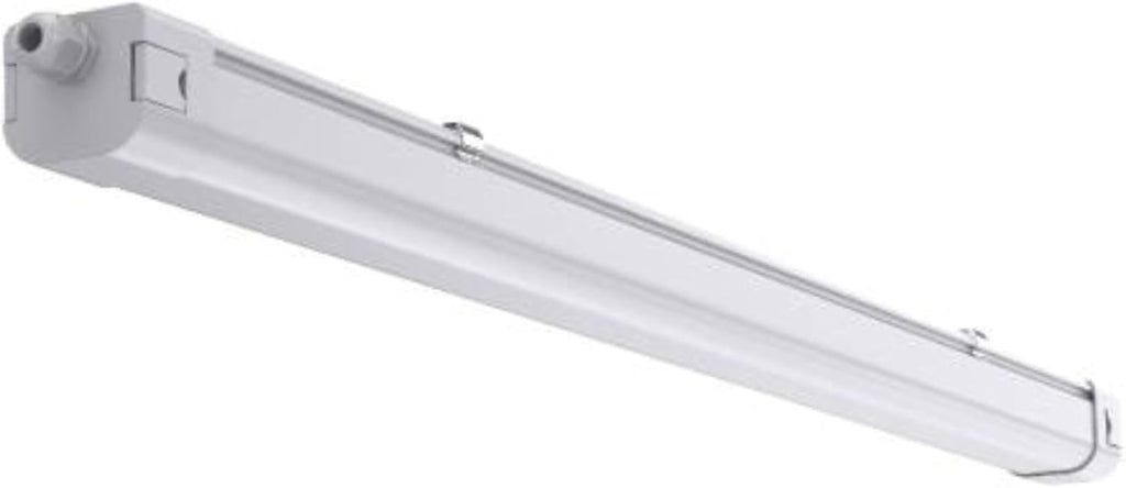 E2 LIGHTING 4ft Vapor Tight Fixture, 40W 4000K, IP65 Waterproof LED