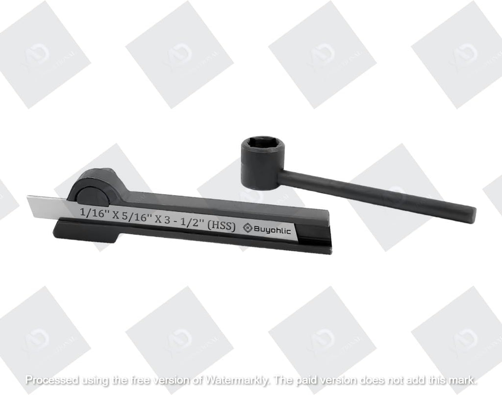 Lathe Parting Tool Holder with Blade 1/16" x 5/16" x 3-1/2"