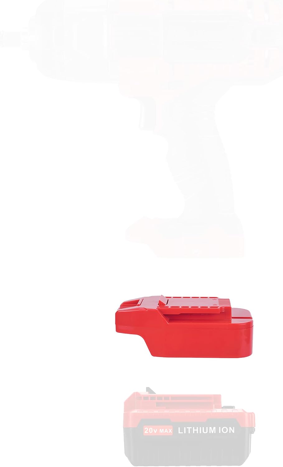 1x Adapter Fits Ba uer 20v MAX Cordless Tools Compatible with Porter Cable 20 MAX (NOT 18v) Lithium Batteries - Adapter Only