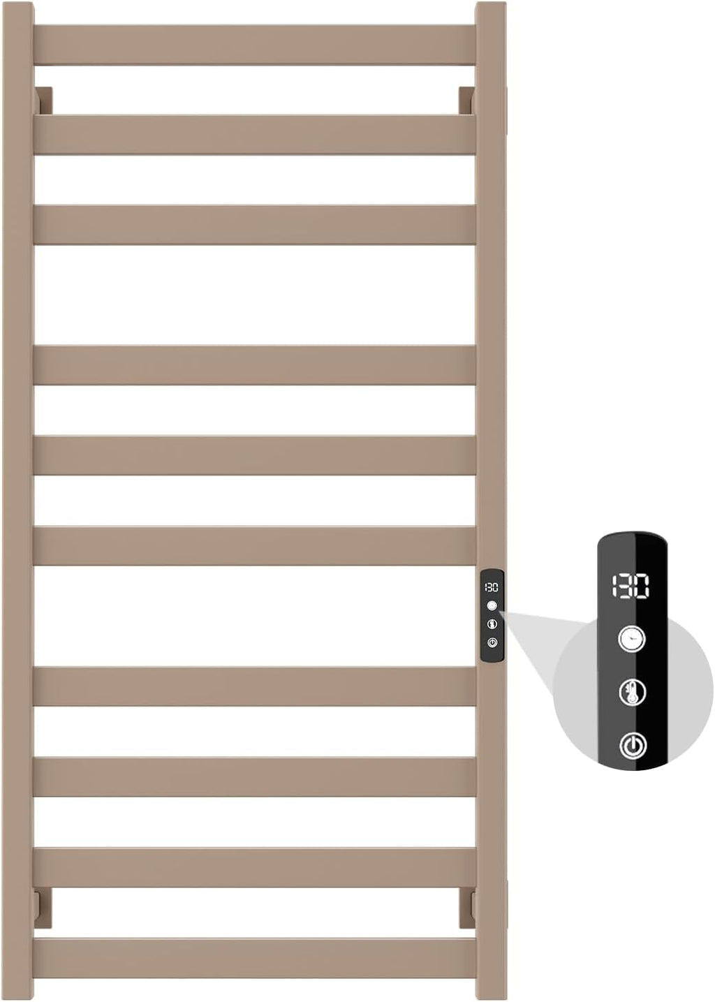 Towel Warmer,Stainless Steel Towel Warmer Rack for Bathroom -10 Bars Wall Mounted Towel Heater with Intelligent Touch