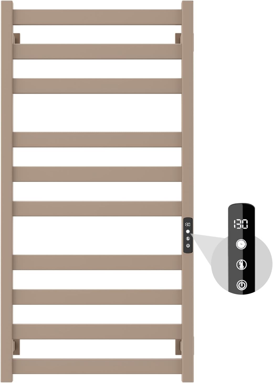 Towel Warmer,Stainless Steel Towel Warmer Rack for Bathroom -10 Bars Wall Mounted Towel Heater with Intelligent Touch