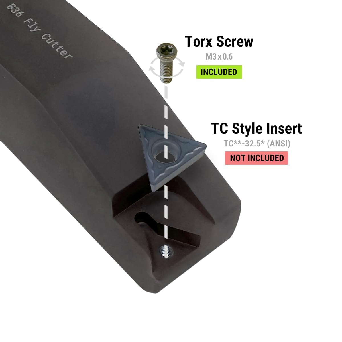 B36 Fly Cutter, 6" Cutting Diameter, 3/4" Pilot Shell Mill Connection, Manufactured in The USA