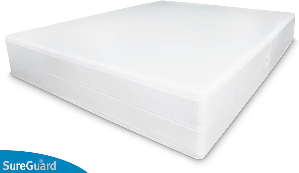 Full Size Box Spring Encasement - 100% Waterproof, Bed Bug Proof, Hypoallergenic - Premium Zippered Six-Sided Cover |