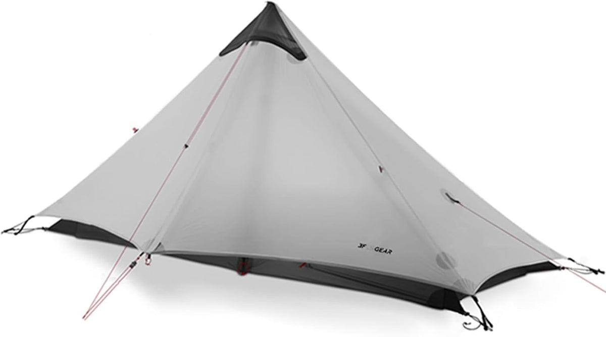 3FULGEAR Ultralight Tent for Backpacking, LANSHAN 1 Trekking Pole Tent 1 Person 3/4 Season Lightweight Easy Set Up
