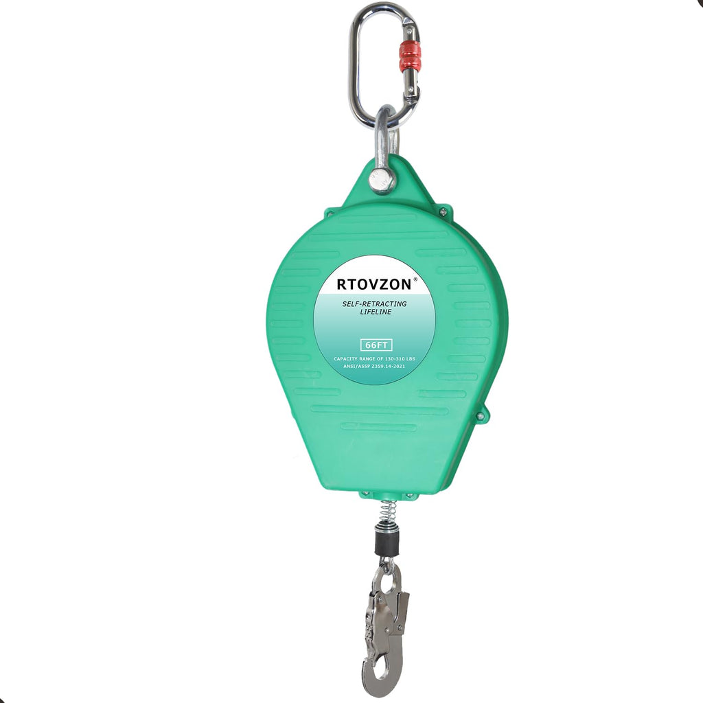 66FT Self Retracting Lifeline, Yoyo, Retractable Safety Lanyard