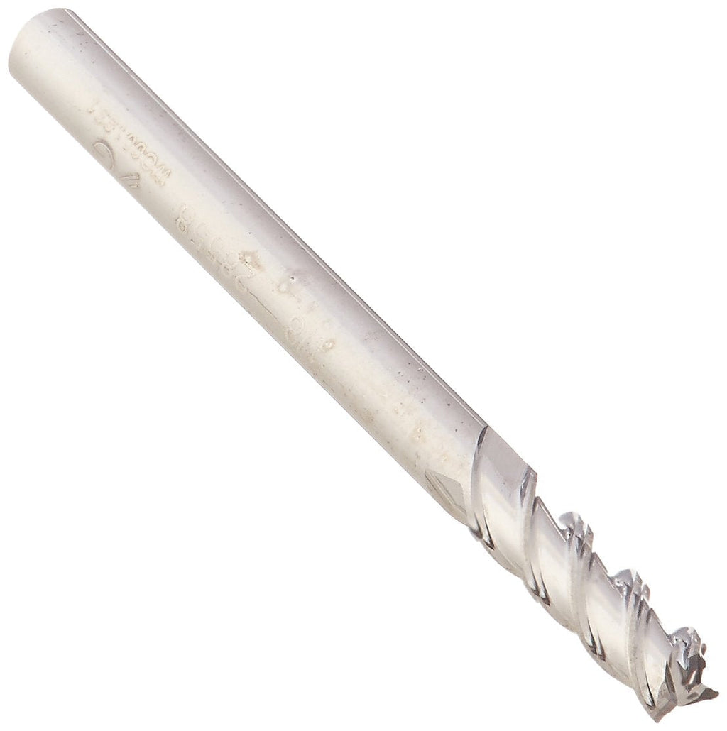 YG-1 28558 Carbide Alu-Power End Mill, 3 Flute, 45 Degree Helix, Regular Length, Square, Uncoated Finish, 1-1/2" Length, 1/8"